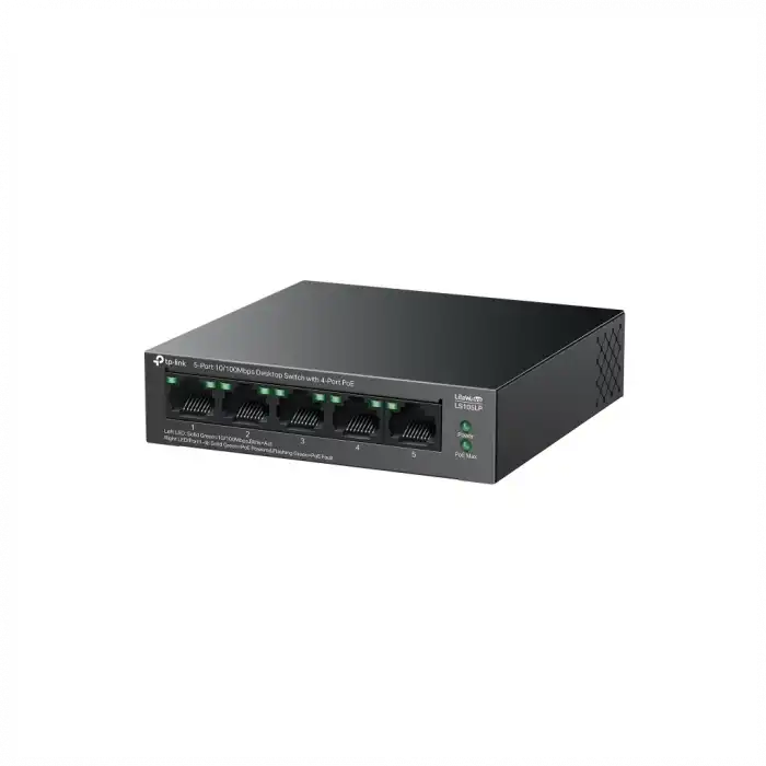 Tp-lınk Ls105lp, Green Tech, 5 Port, Megabit, 4 Port Poe 41w, Metal Kasa, Yönetilemez, Masaüstü Switch