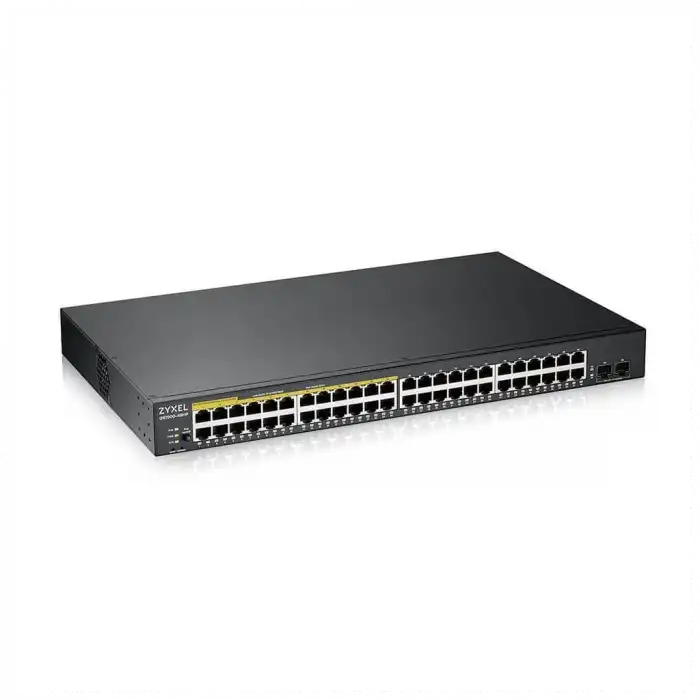 Zyxel Gs1900-48hp V2, 48 Port, Gigabit, 24 Port Poe 170w, 2 Port Gigabit Sfp, Yönetilebilir, Rackmount Switch