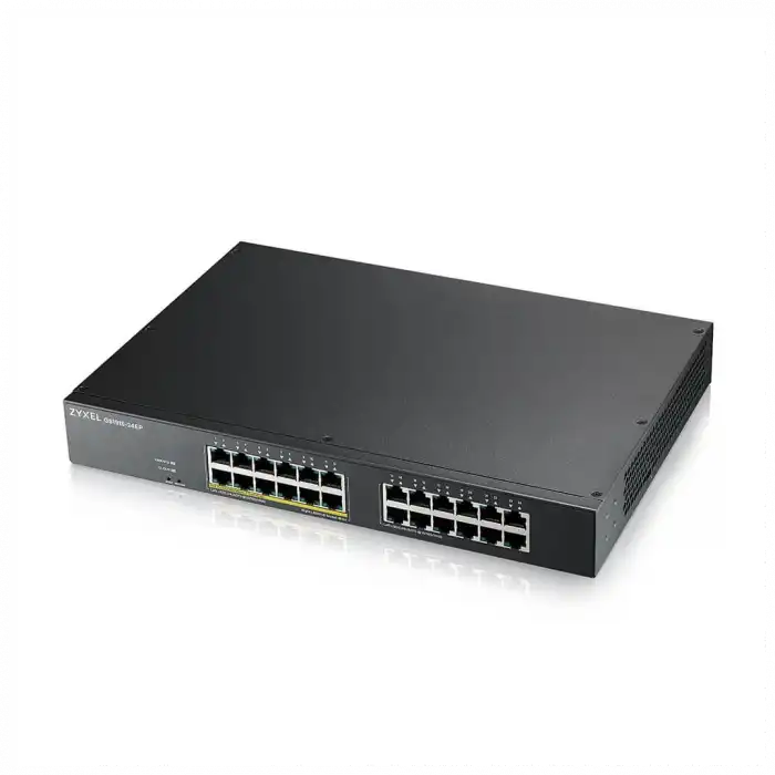 Zyxel Gs1915-24ep, 24 Port, Gigabit, 12 Port Poe, Yönetilebilir, Sessiz, Masaüstü Switch