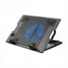 Frısby Fnc-35st 14cm Fan, 10-17 Notebook Soğutucu, 5 Kademeli Stand, Mavi Ledli (siyah)