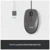Logıtech 910-006652, M100 Siyah, Usb Kablolu, 1000dpi, Optik, 3 Tuşlu, Mouse