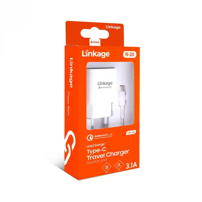 Linkage Lkc-30 3.1A 18W Type-C Kablolu Hızlı Şarj Seti