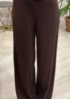 Ceremony 6326 beli lastikli bambu pantolon kahverengi