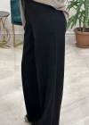 Ceremony 6326 beli lastikli bambu pantolon siyah