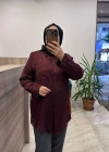 Hilay Qupra gömlek Bordo