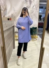 İnvee 6250 omzu şifon tunik lila