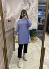 İnvee 6250 omzu şifon tunik lila