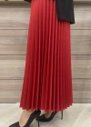 İnvee Pliseli Etek Kırmızı