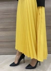 İnvee Pliseli Etek Sarı