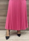 Niqozza Pliseli Etek fuşya
