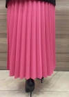 Niqozza Pliseli Etek fuşya
