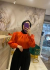 NİQZZA WİM YAKASI PİLELİ BLUZ ORANJ