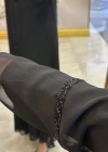 QEFFA 159 Abaya Şifon Siyah