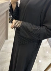 QEFFA 193 ŞifonKrep Abaya Siyah