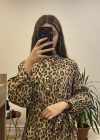 Venöve 25SSELB002 Masha Elbise Leopar