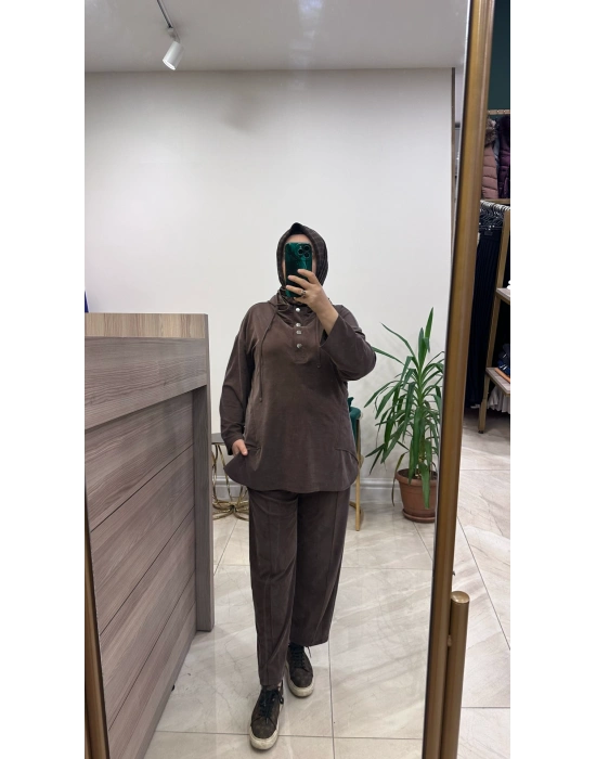 Magazin 7416 Tencel Takım kahverengi