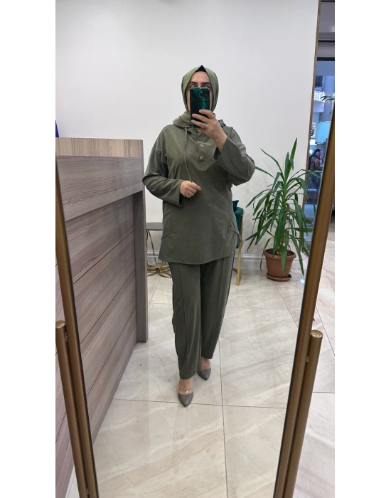 Magazin 7416 Tencel Takım Haki