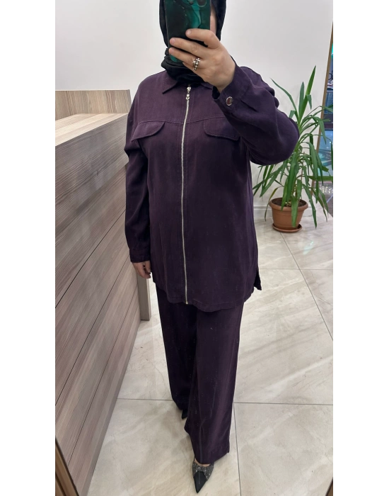 Magazin 7424 Tencel Takım Mor