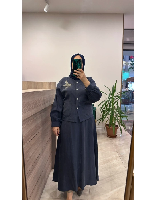 Magazin 4443 Lyocell Takım Lacivert