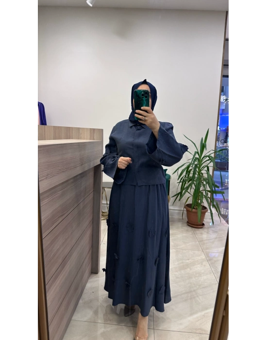 Magazin 7493 Lyocell Takım Lacivert