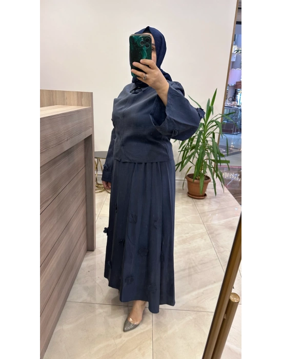 Magazin 7493 Lyocell Takım Lacivert