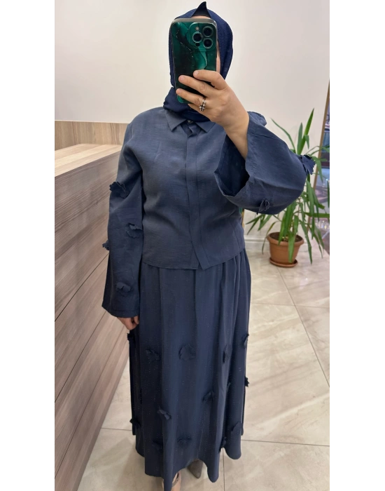 Magazin 7493 Lyocell Takım Lacivert