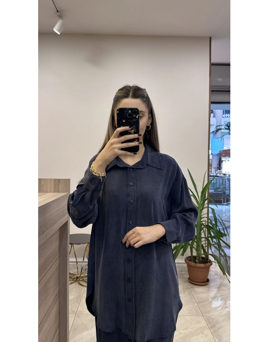 Ayd ipek Qupra takım İndigo