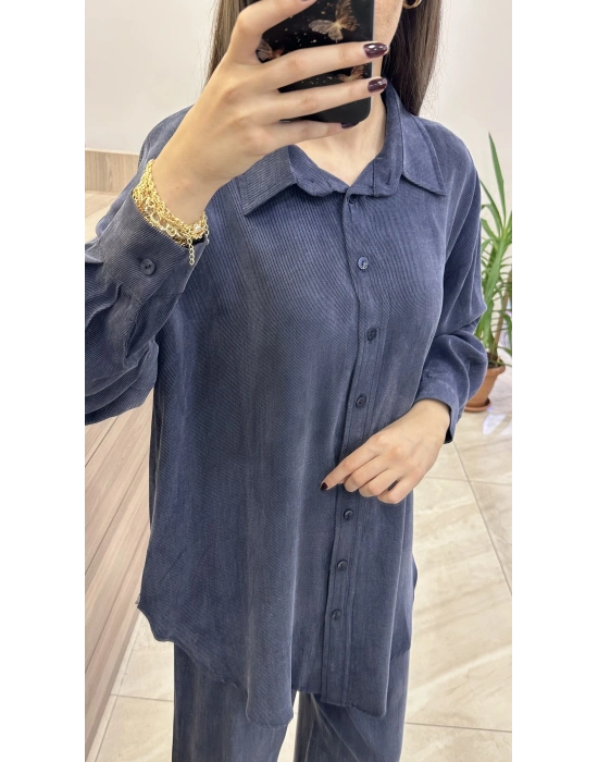 Ayd ipek Qupra takım İndigo