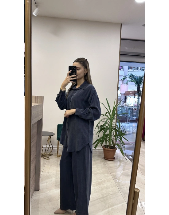 Ayd ipek Qupra takım İndigo