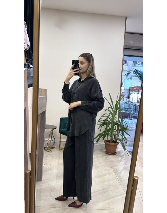 Ayd ipek Qupra takım siyah