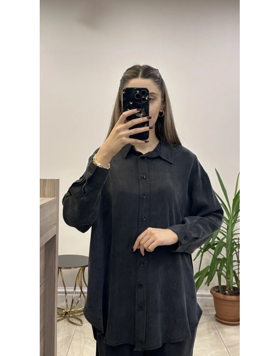 Ayd ipek Qupra takım siyah