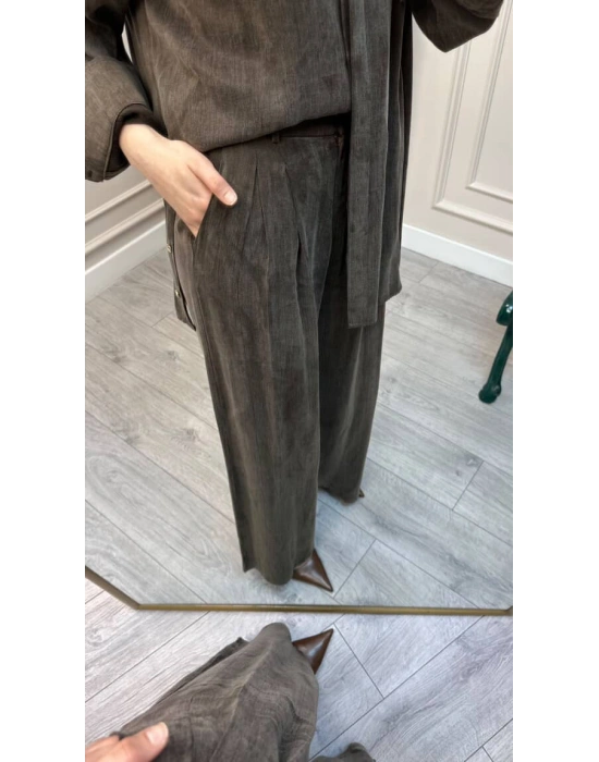 Ayd İpek Takım Kahvetengi