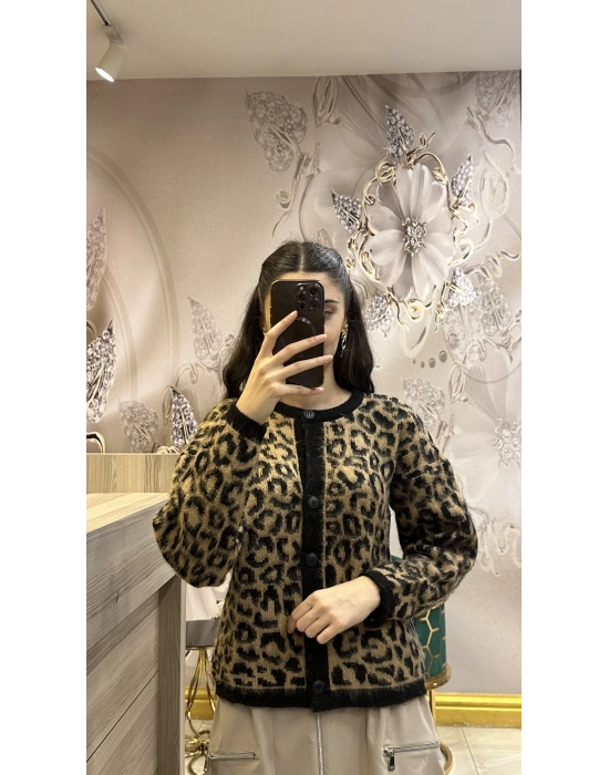 Ayd Leopar Kısa Hırka