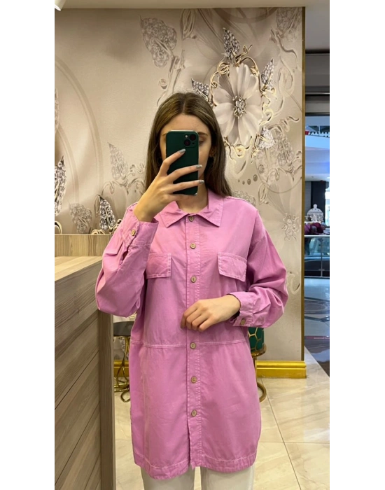 Ayd Tencel Gömlek Pembe