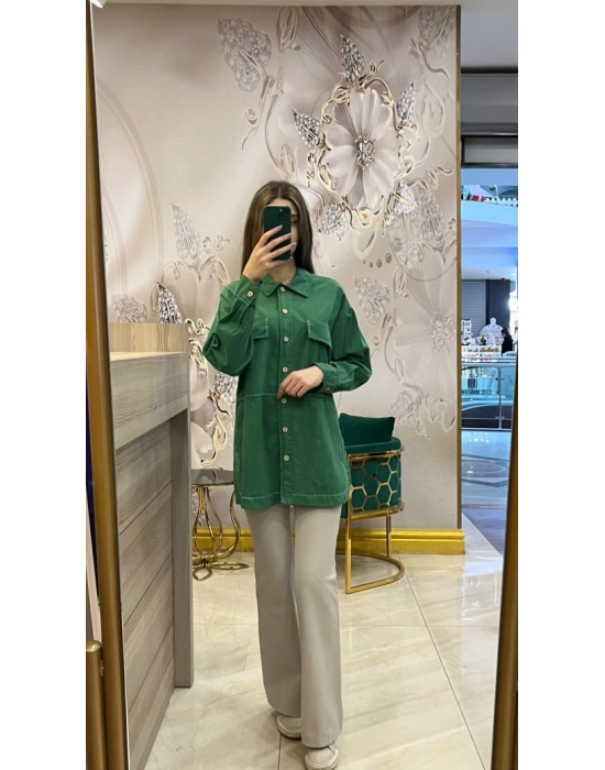 Ayd Tencel Gömlek Yeşil