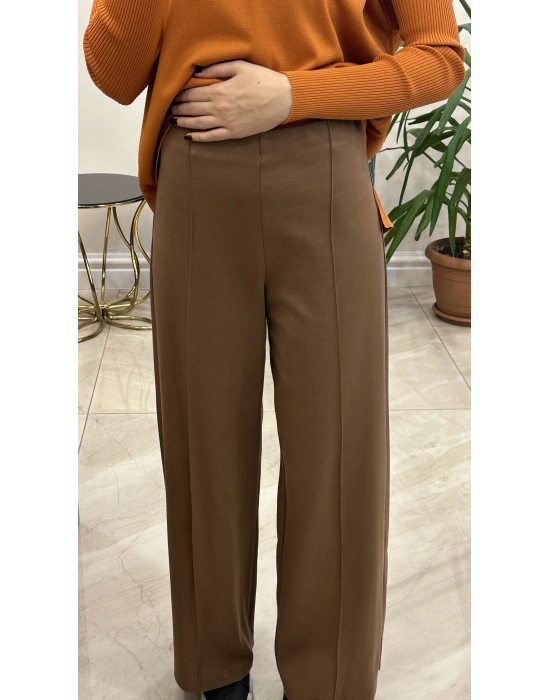 Ceremony 6318 Nervüllü Kemersiz Çelik Pantolon camel
