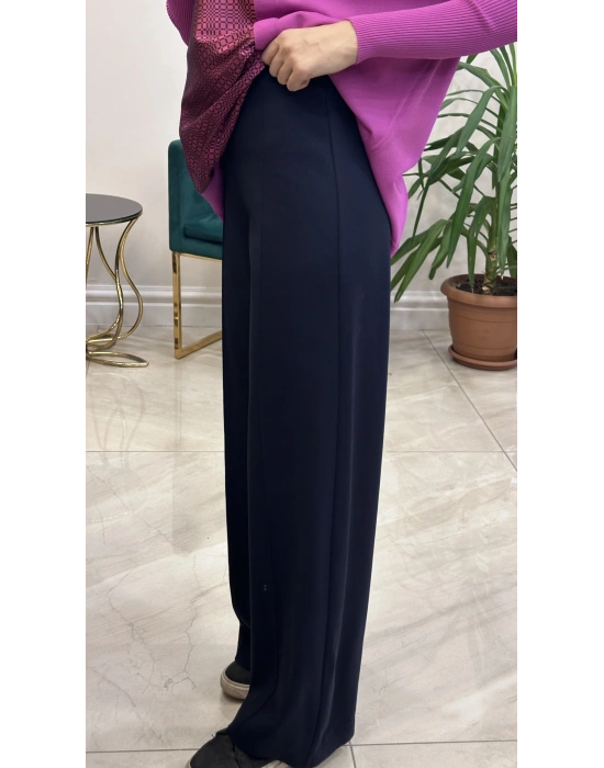 Ceremony 6318 Nervüllü Kemersiz Çelik Pantolon lacivert