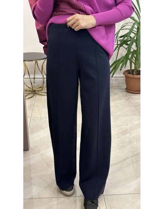 Ceremony 6318 Nervüllü Kemersiz Çelik Pantolon lacivert