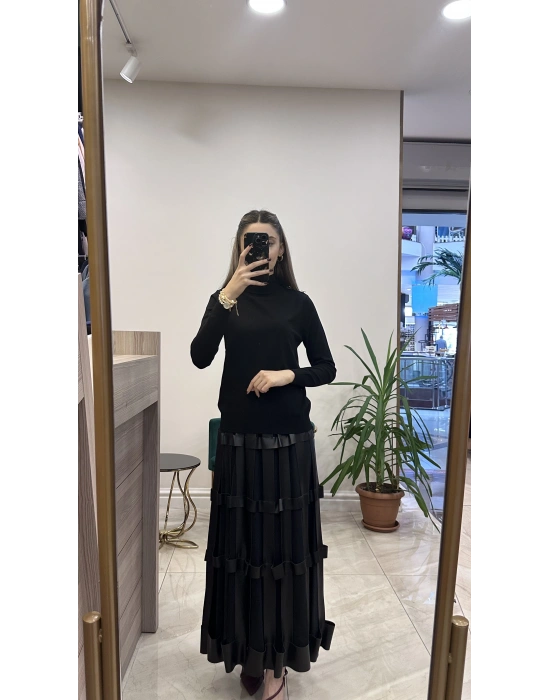 Ceremony 6609 Anjelik Kafes Etek Siyah