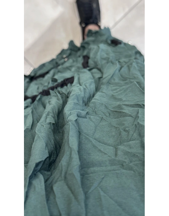 Ceremony 6610 Merlin kraşlı halka detaylı etek.Turmalin