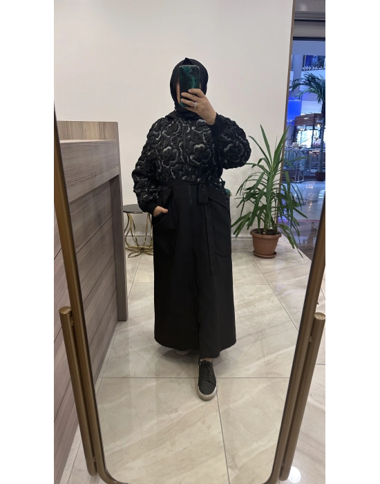 Ceremony 6840 Kahverengi Dantel Detaylı Kap