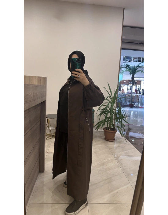 Ceremony 6840 Kahverengi Dantel Detaylı Kap