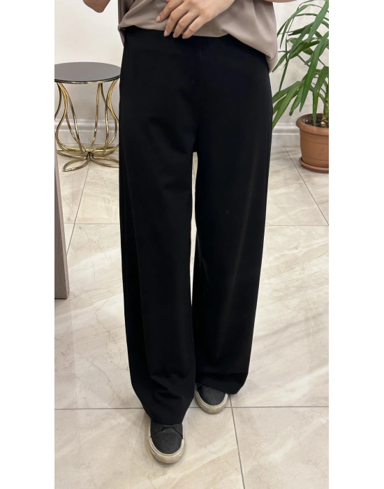 Ceremony 6326 beli lastikli bambu pantolon siyah