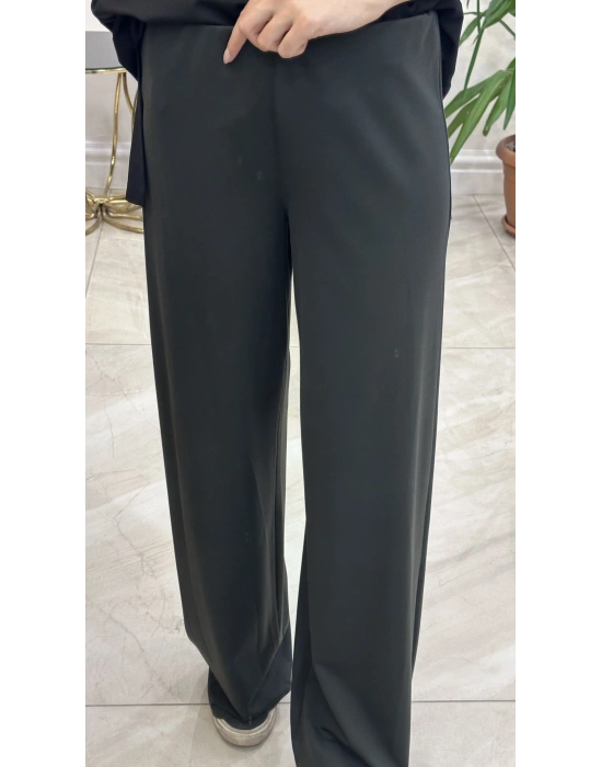 Ceremony 6326 beli lastikli bambu pantolon yeşil