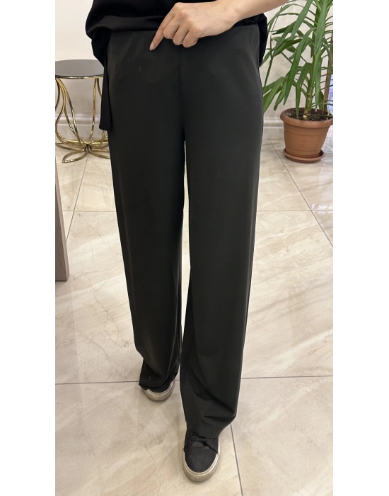 Ceremony 6326 beli lastikli bambu pantolon yeşil