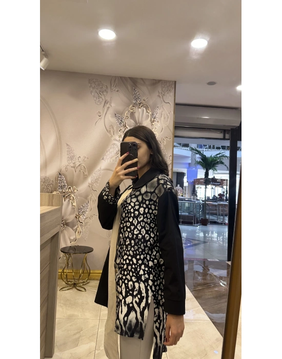 Ghisa 5KGSTNK4799 Siyah-Bej Gömlek