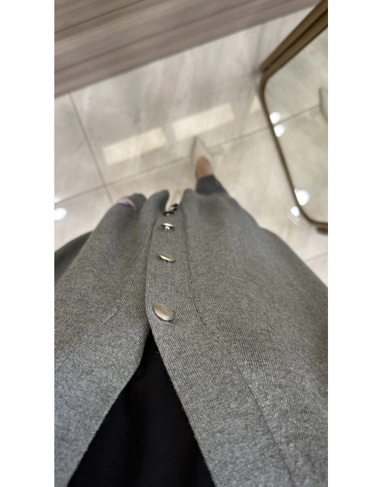 Ghisa 5KKNHRK3875 Gri Önü Düğmeli Triko Hırka