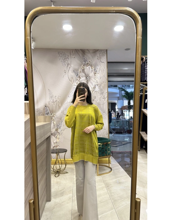 Ghisa 5KÖRTNK4781 Asit Kare Desenli Tunik