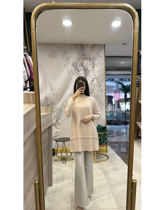 Ghisa Uzun kollu İçlik Bej