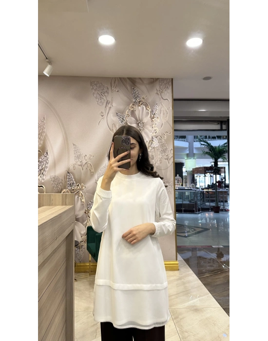 Ghisa Uzun kollu İçlik Beyaz